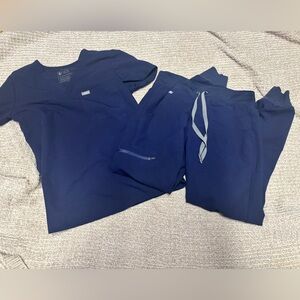 Navy Blue FIGS Scrub Set